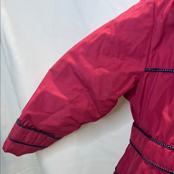 London Fog Pink and Blue fleece lined Jacket with Belted Waist - Picture 3 of 7